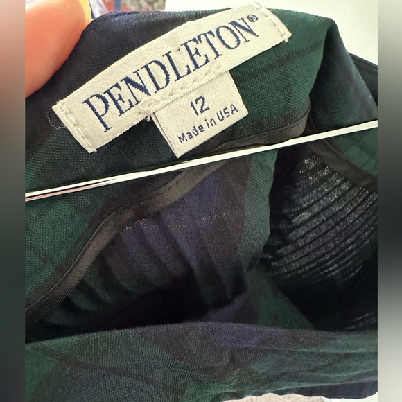PENDLETON BLACK WATCH TARTAN PLEATED PLAID SKIRT - Picture 4 of 6